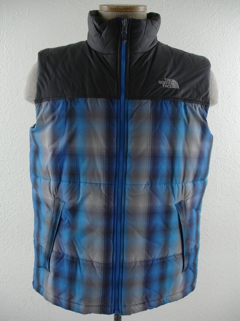 新品 THE NORTH FACE PUFFY ON EX VEST XL The North Face Boys XL 18 / 20 Big Gun Bubble Plaid Vest Jacket