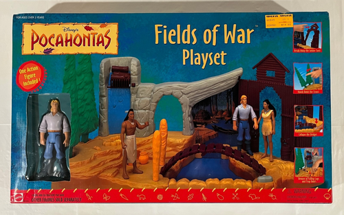 Vintage Disney's Pocahontas Fields of War Playset NIB Sealed & John Smith Figure