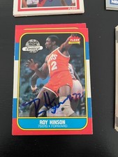 Cavaliers Roy Hinson signed 1986 Fleer basketball Card