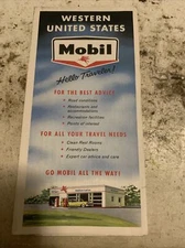 Vintage Mobil Western United States Gas Station Travel Road Map
