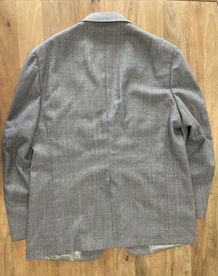 Cricketeer Glen Check Four Seasons Unstructured Blazer Sport Jacket Coat Men 44R - Image 2 of 4