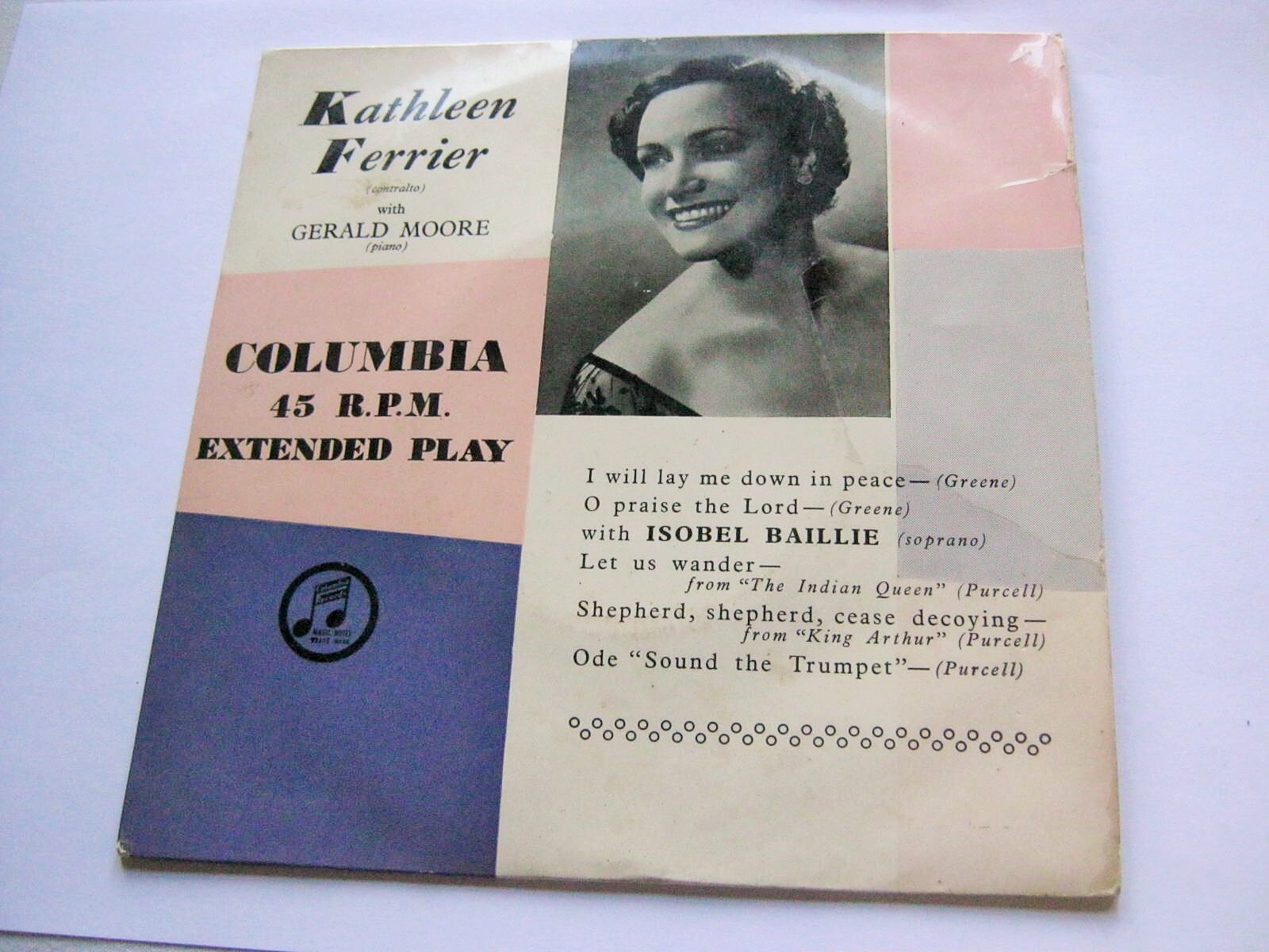Kathleen Ferrier In Memorium EP Decca CEP725 EX/EX  1962 picture sleeve, In Memo