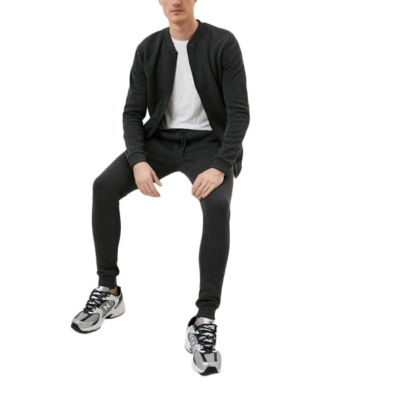 NEW Mens Tracksuit Set Full Zip Fleece Sweatshirt Jogger Winter Sportswear Plain - Image 2 of 4