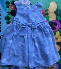 Jasper Conran Girls Blue Dress (Debenhams)  - Size 9-12 Months