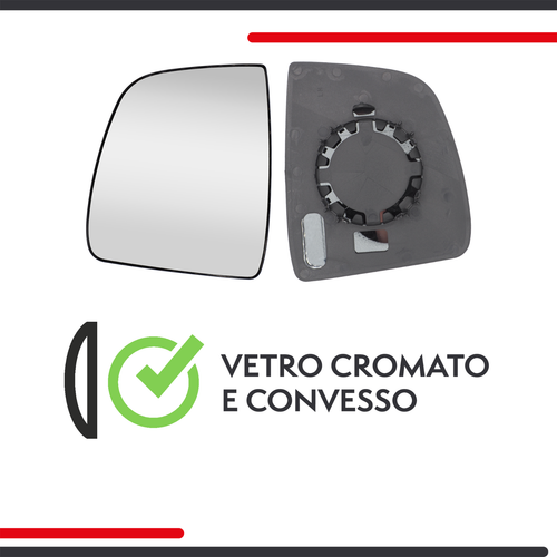 Left rearview mirror glass, Fiat Doblo and Opel Combo, SX - Picture 7 of 8