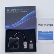 Wireless Adapter For Car - Compatible with Factory Wired CarPlay  Android Auto