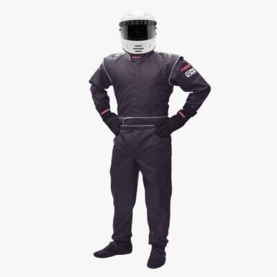 Pyrotect JS100320 Junior Deluxe Single-Layer Driving Suit - Black X-Large