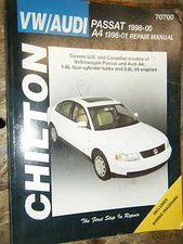 1998-2005 VW PASSAT AUDI A4 CHILTON REPAIR MANUAL SERVICE REPAIR SHOP TURBO