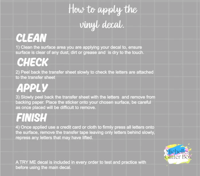 Personalised Name Vinyl Sticker Word Text Cut Text Font Sticker Sentence Letter - Image 4 of 4