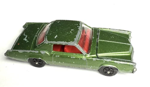 VINTAGE 1970s CORGI JUNIORS CADILLAC ELDORADO DIE-CAST CAR GREEN WHIZZWHEELS