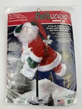 Dimensions Feltworks Felt Applique Christmas Santa's Flight Kit 8109 NEW Vintage