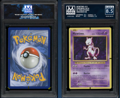 2016 Pokemon XY Evolutions Mewtwo 51/108 MANA 8.5 PSA 8.5 BGS