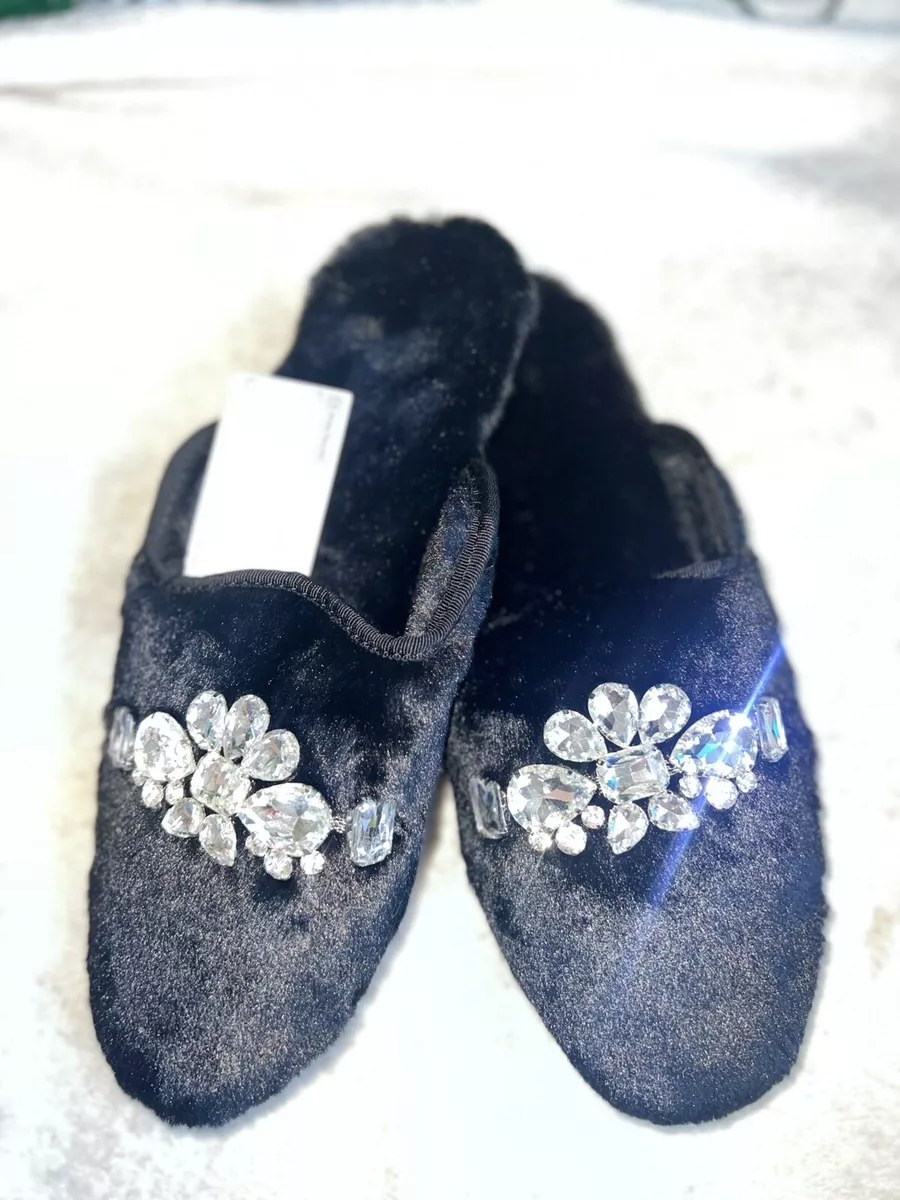 Velvet mule deals slippers