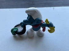 Vintage 1979 Peyo Schleich Magician Smurf PVC Figure Hong Kong