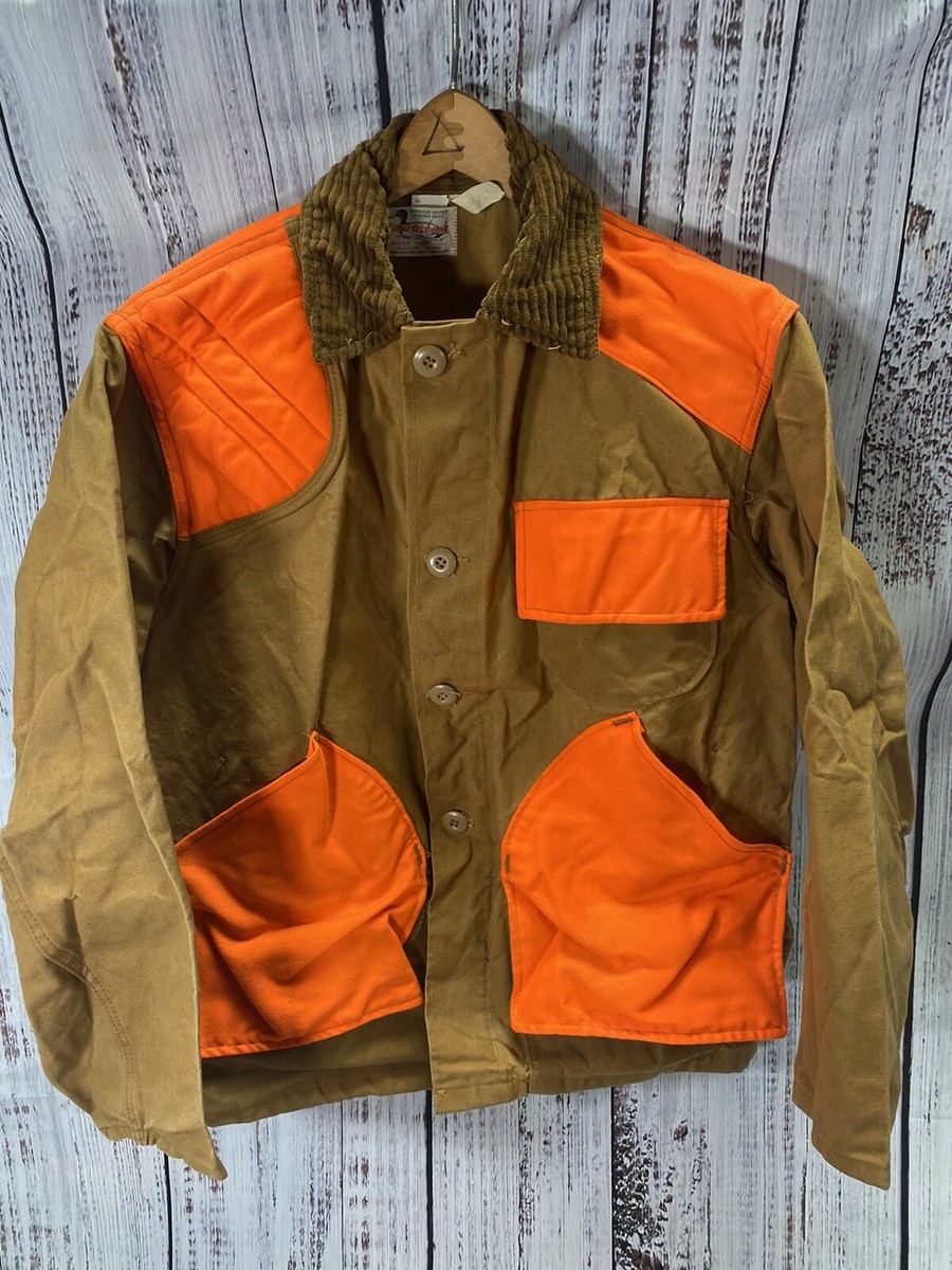 Canvasback Canvas Hunting Jacket Mens Vintage Game Pocket Water Repellent  Orange