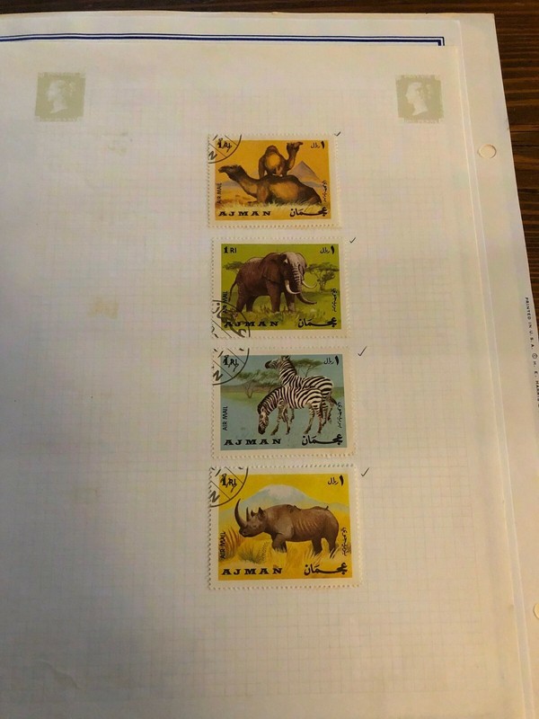 Ajman Stamps, Most MH in Good Condition, Lot of 57, Most with no cancellations
