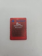 Sony PlayStation 2 Memory Card PS2 MagicGate 8MB SCPH-10020 Clear Red