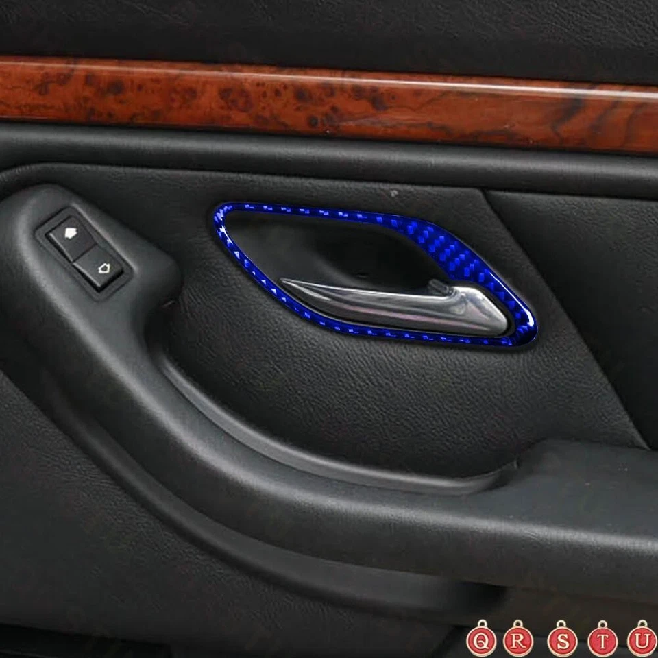 Kit de cubierta interior completo de fibra de carbono azul 35 piezas para BMW M5 E39 1998-2003 Foto 3 de 4