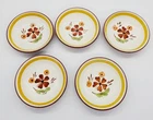 Stangl “First Love” Set of 5 Small Bowls 5-1/2” Floral Fruit Dessert Shallow Dis
