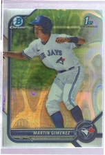 2022 Bowman Chrome Martin Gimenez /399 #BCP-97 Jays Chrome Prospects Lava
