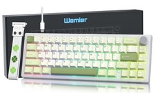 60 Gaming Mechanical Keyboard Green QMK/VIA Creamy Keyboard Wired, Hot Swapp...