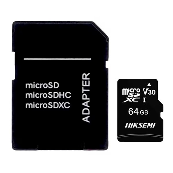 HIKSEMI HS-TF-C1STD-64G-A Tarjeta microSD con adaptador Hikvision - Capacidad 64