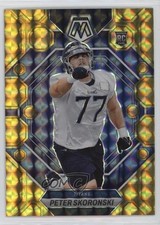 2023 Panini Mosaic Rookies Reactive Yellow Prizm Peter Skoronski #355 0nr3
