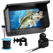 Underwater Fishing Camera 2K HD, 5" Monitor, Night Vision, 98ft Cable, IP68