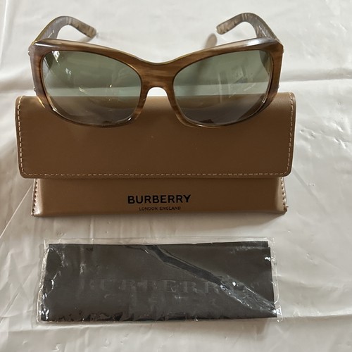 Vintage Burberry 4037 Brown Beige Striped Sunglasses 3083/13 62/16/120