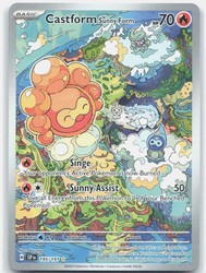 Castform Sunny Form 195/191 Illustration Rare Surging Sparks Pokemon