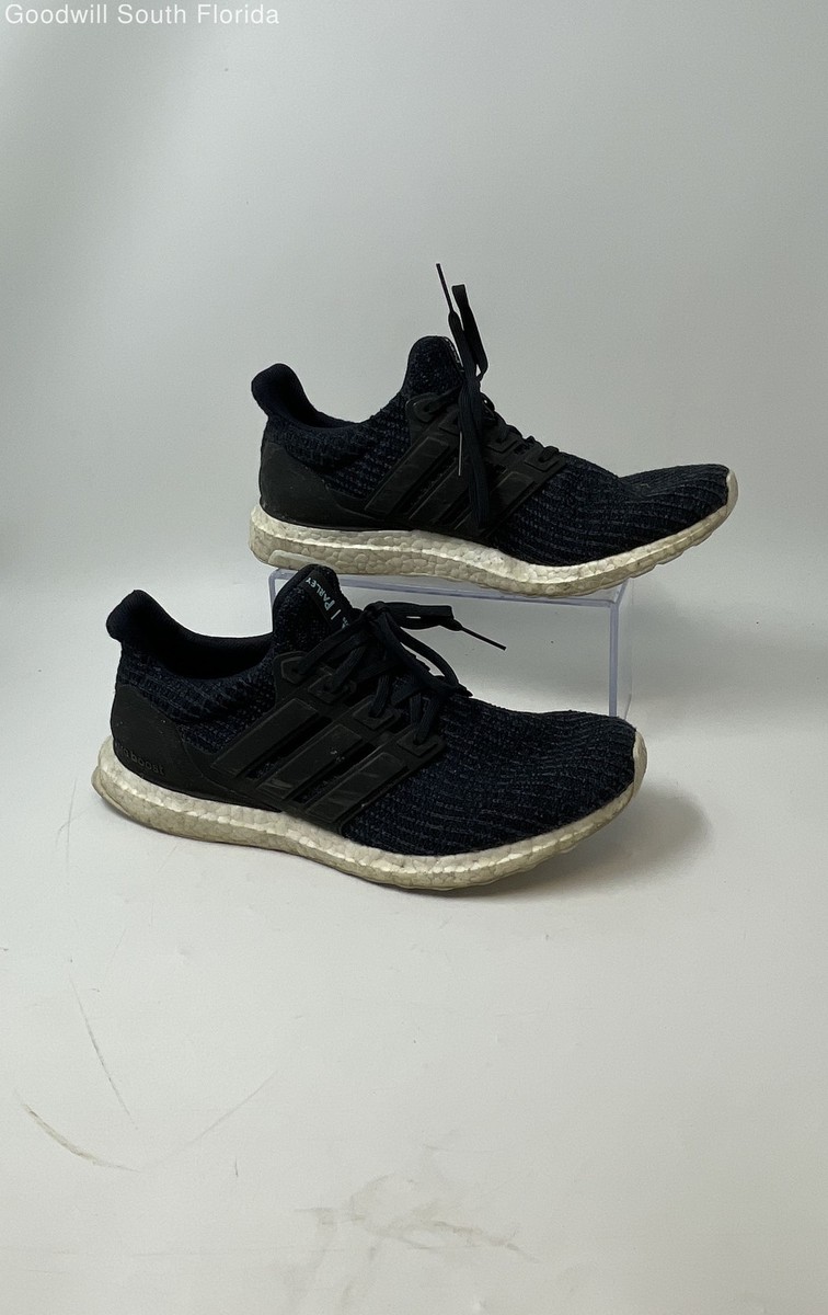 Adidas Mens Ultraboost AC7836 Navy Black Low Top Lace-Up  display picture 1