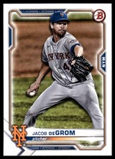 Jacob deGrom 2021 Bowman #46 New York Mets FREE SHIPPING AutographDen