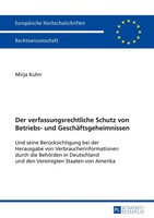 Mirja Kuhn | Der Verfassungsrechtliche Schutz Von Betriebs- Und...