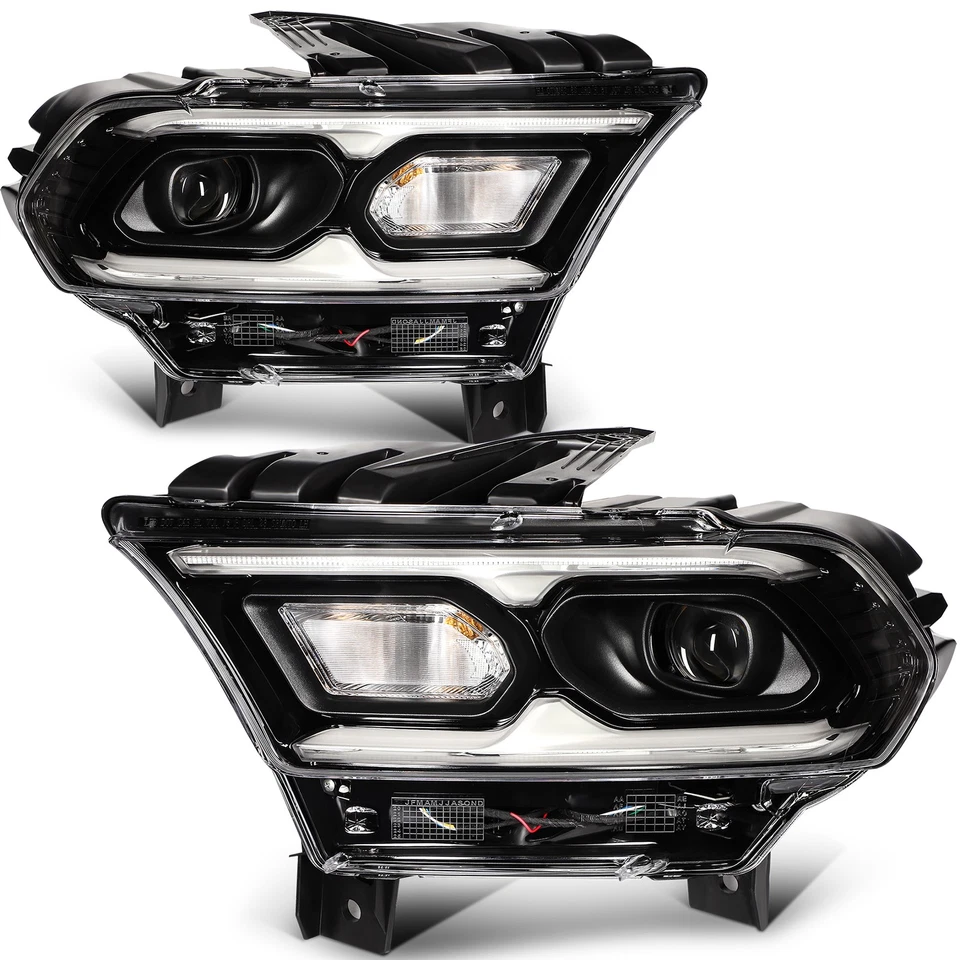 Headlights Assembly Pair For Dodge Durango 2021 2022 2023 2024 w/LED DRL Foto 4 de 4