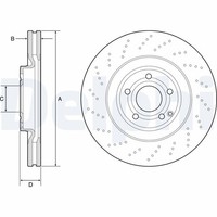 2X Bremsscheibe Delphi BG9192C FüR CLS C218 Mercedes Shooting Brake X218 350 218