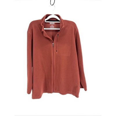 Duluth Trading Fleece Jacket Men's XL Rust Bay Lightweight Full Zip Mock