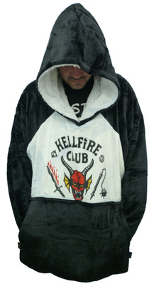 Stranger Things Hellfire Club Over Sized  XXL / 2XL  Snuddie Fleece Hoodie New