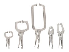 Tekton Swivel Pad Locking Clamp Set, 5 Pieces