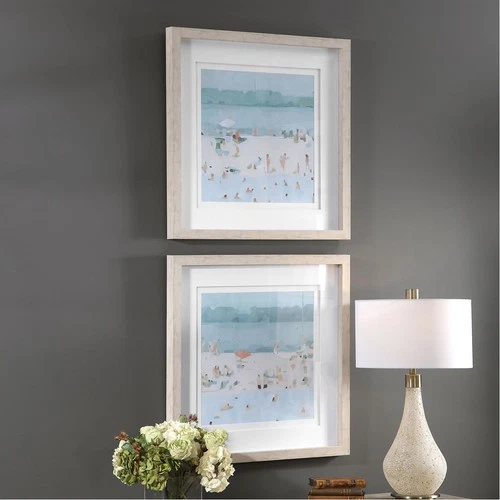 Uttermost 33695 Sea Glass Sandbar 31 X 31 inch Framed Prints, Set of 2 - Picture 3 of 5