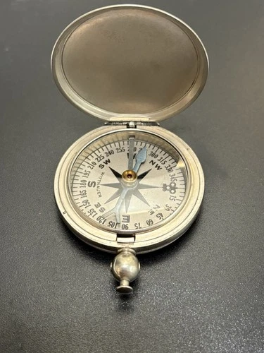 Vintage WW2 Wittnauer US Army Military Pocket Compass Navigational Instrument