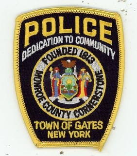 NEW YORK GATES POLICE NICE 3 1/2" TALL PATCH SHERIFF