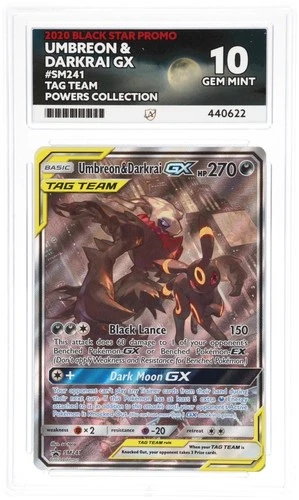 ACE 10 Umbreon & Darkrai GX Tag Team SM241 Pokemon Black Star Promo
