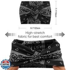 AQOKKA Extra Wide Headbands for Women Large Turban Headband Non Slip Boho Ela...