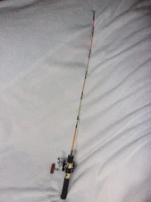 HT Enterprises HT-5500 Level Wind Fishing Reel and Eagle Claw AIE 30 Rod - Rare