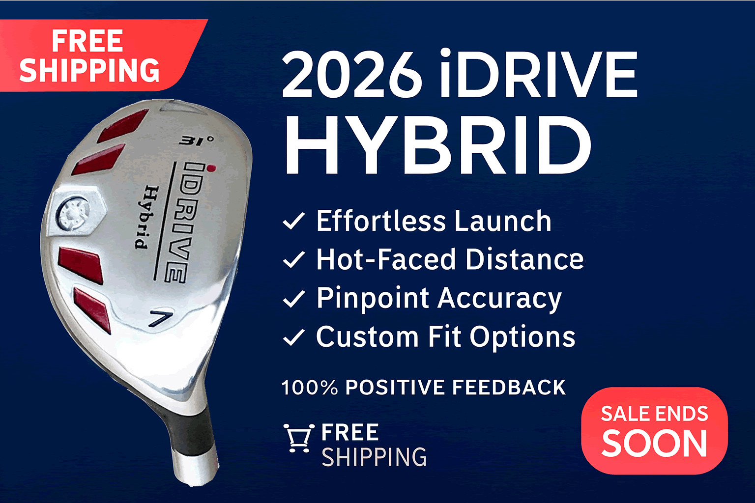 iDRIVE Hybrid iRON Wood Golf Clubs (CHOOSE) 1 2 3 4 5 6 7 8 9 PW SW LW FREE SHIP
