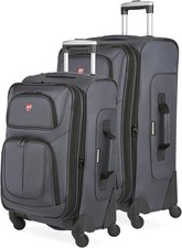 SwissGear Sion Softside Expandable Luggage, Dark Grey, 2-Piece Set (21/29)