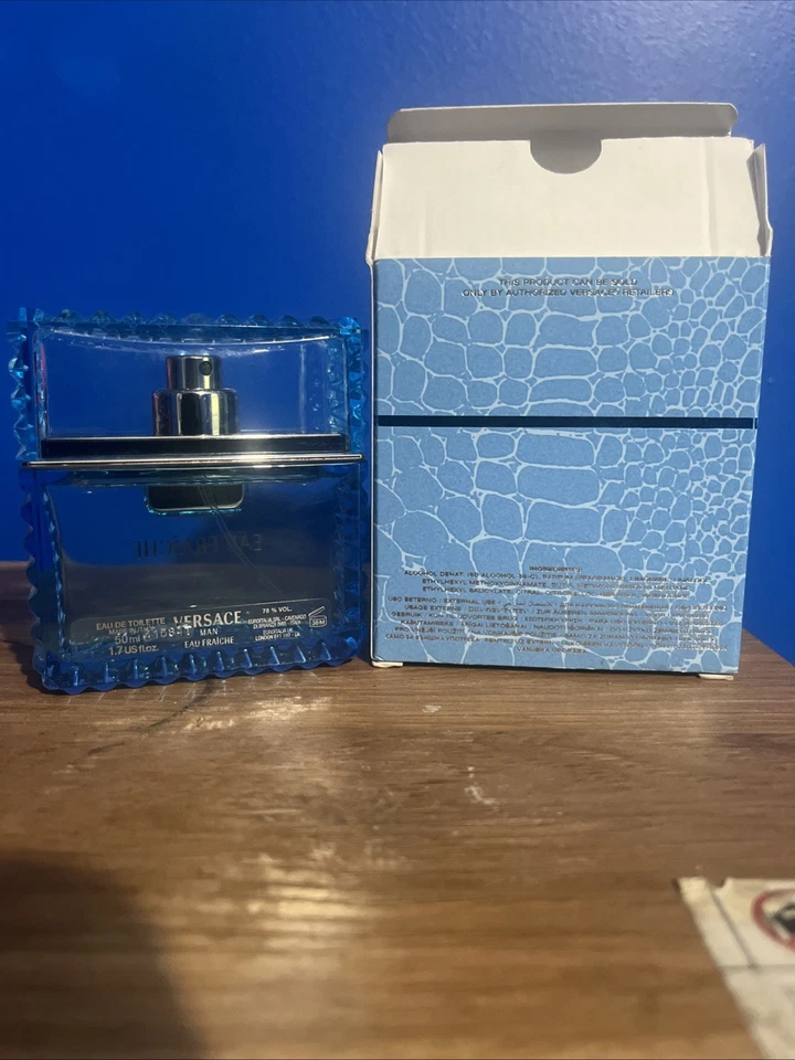 Versace Man Eau Fraiche For Men Eau de Toilette Spray 1.7 FlOz/50mL New With Box - image 3 of 4