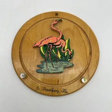 Vintage St. Petersburg Florida Key Holder Flamingo Wall Hook READ