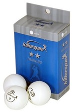 Killerspin 201-26 2-Star Training Table Tennis Ping PongBalls 6-Pack, White