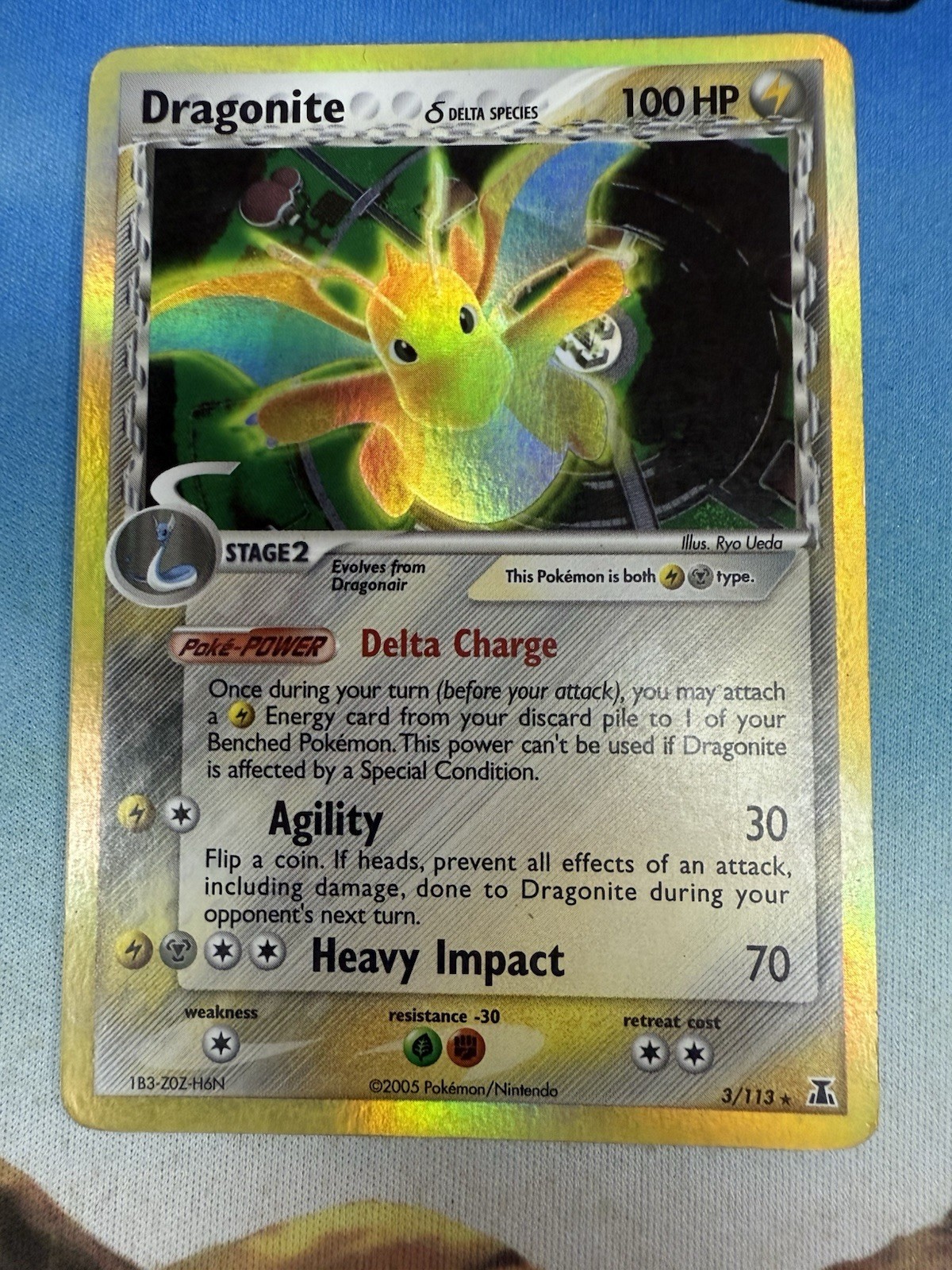 Dragonite 3/113 Delta Species Holo Rare 2005 Pokemon Card